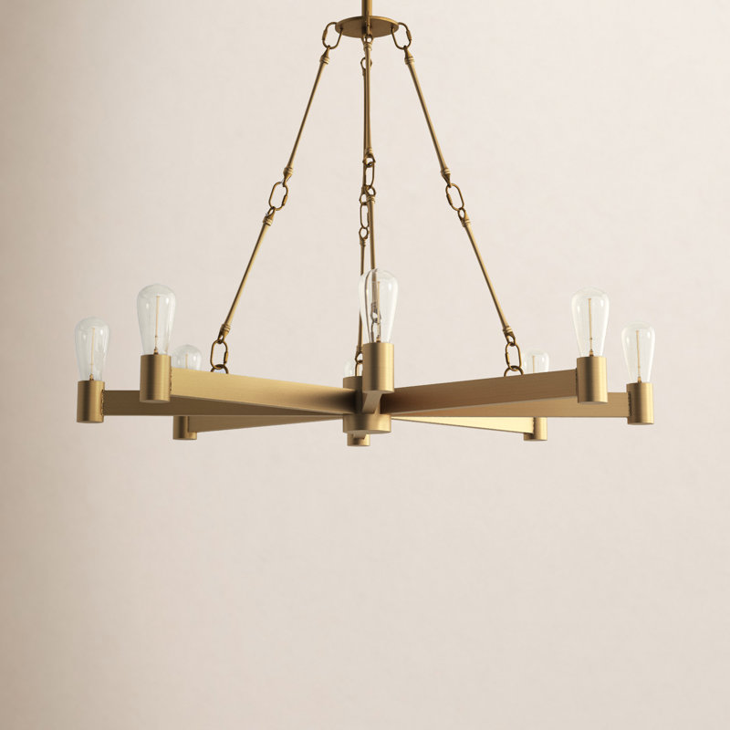 Birch Lane™ 8 - Light Sputnik Modern Linear Chandelier | Birch Lane